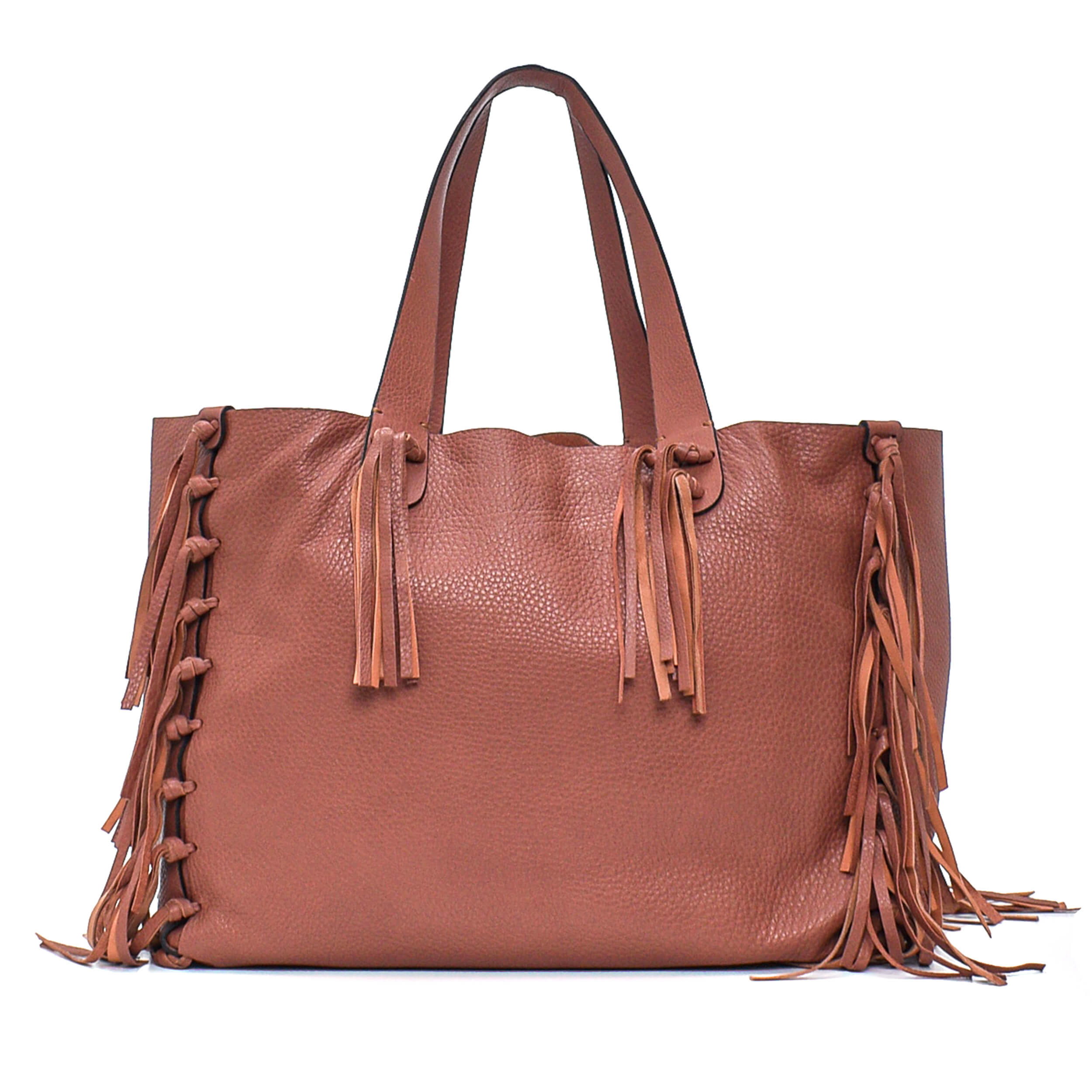 VALENTINO - Tabac Leather Rockee Shoulder Bag II